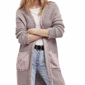 Free People Woodstock Cardigan - Lavender
